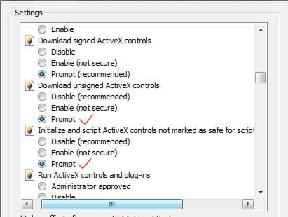 Enable Activex Controls In Vista