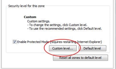 Click on the Custom Level button as seen below.