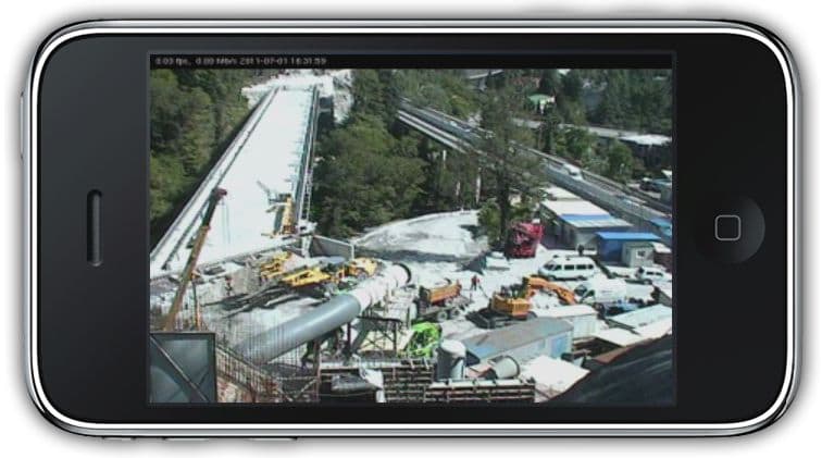IP Camera iPhone App Remote Monitoring Construction