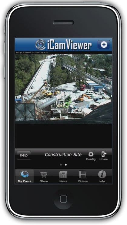 iPhone App Monitoring Construction Site