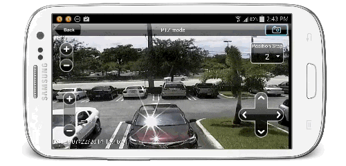 PTZ Camera Controls from Android App