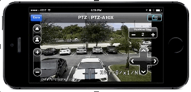 PTZ Camera Controls in iPhone App