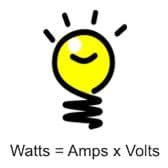 amps to watts