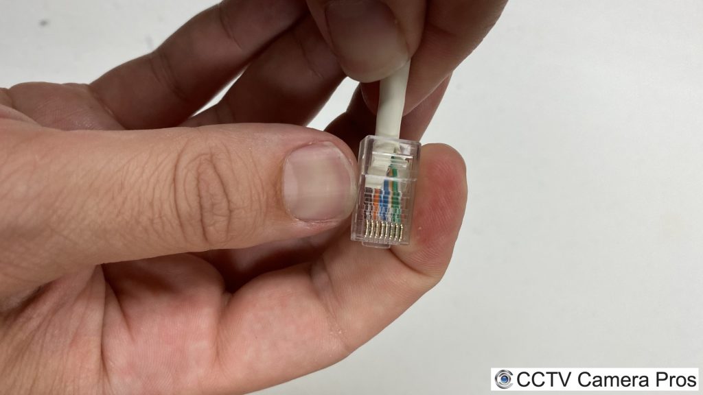 Cat5e RJ45 crimped on