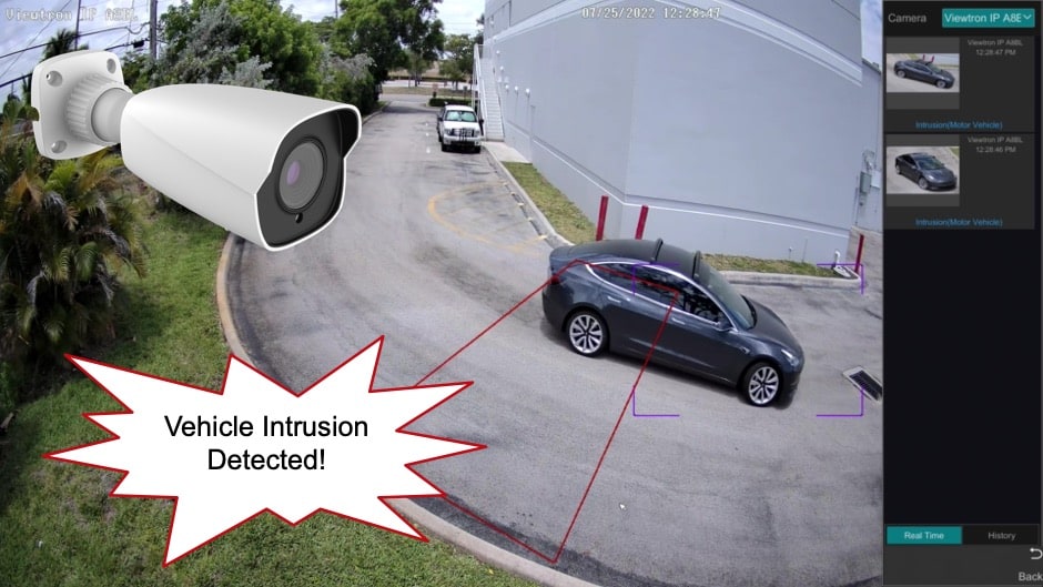 Vehicle Detection Using AI Security Camera System