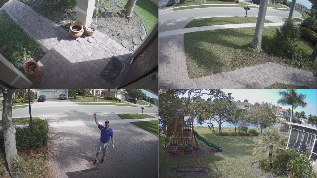 4 Camera Live View on 4ch CCTV Multiplexer