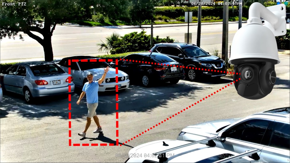 4K Auto-Tracking PTZ Camera w/ Human Detection AI Software