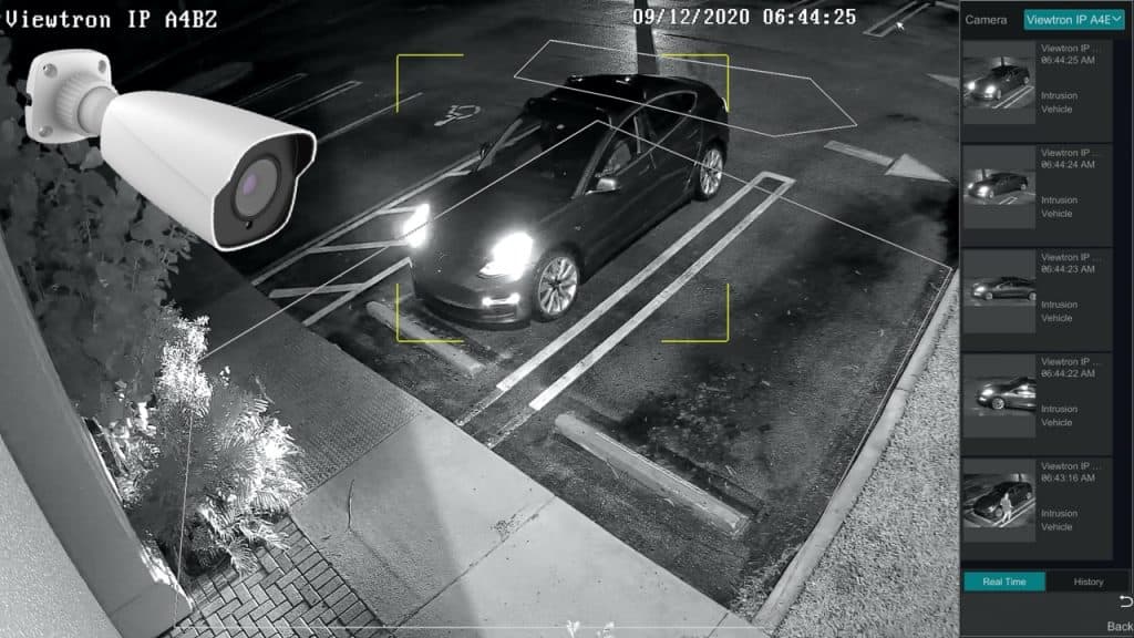AI security camera car detection