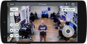 Android CCTV App PTZ Camera Control