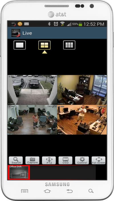 Samsung dvr hot sale app android