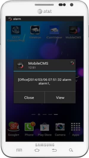 CCTV Camera Push Notification App Android Mobile