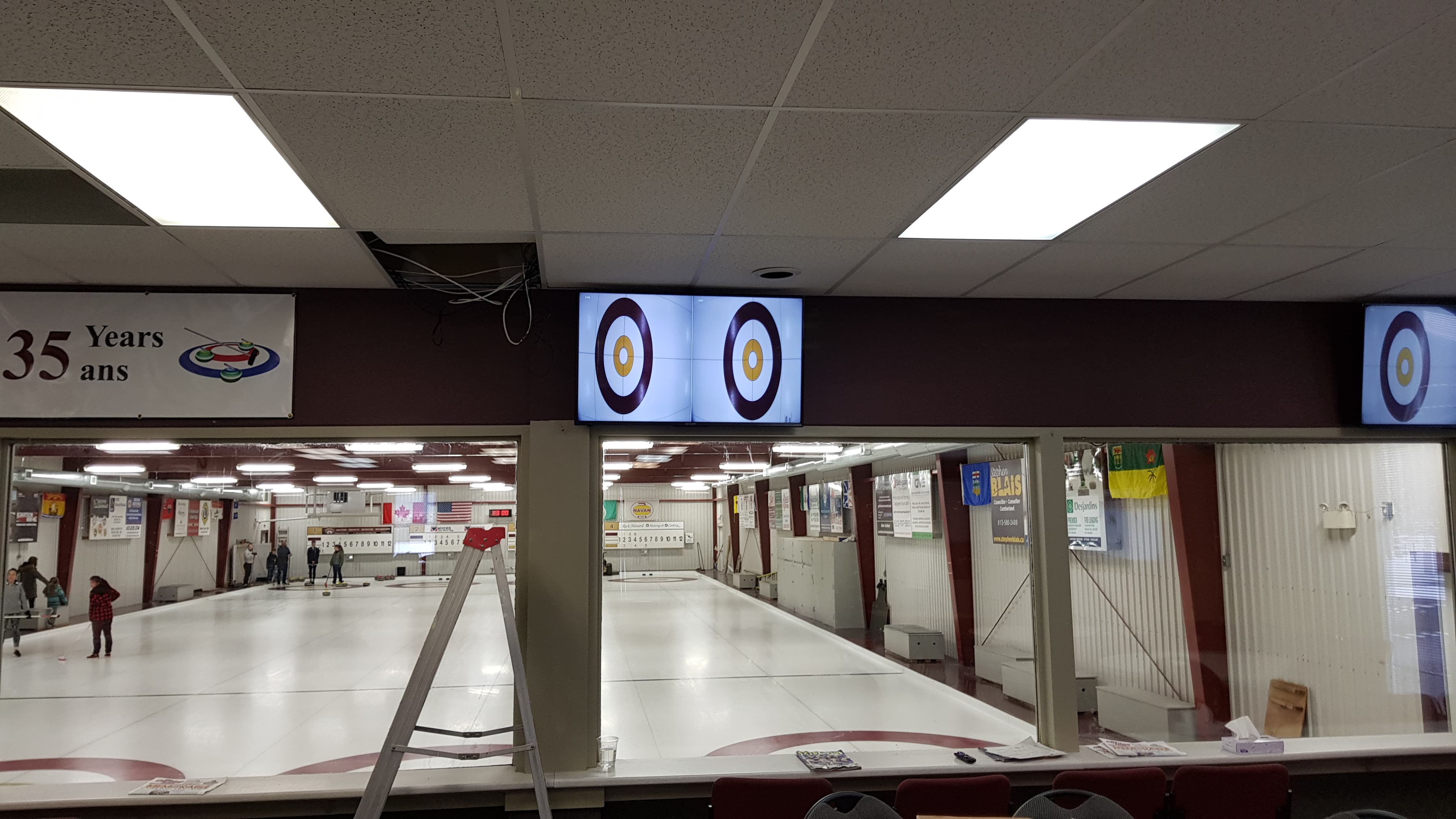 Live CCTV Camera TV Display for Curling Club