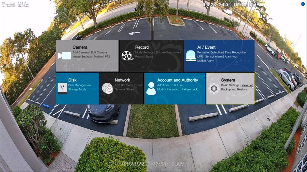 DVR NVR System View Log