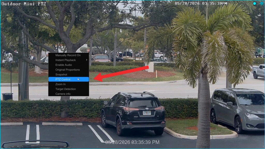 DVR PTZ Controls