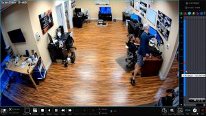 DVR video playback of panic button recording