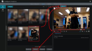 Step-by-step event selection and export