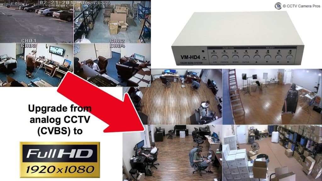 HD CCTV Security Camera Quad Video Multiplexer