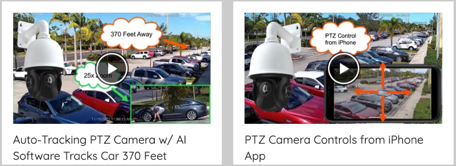 IP PTZ Camera w/ Auto-tracking AI Software Video Demos