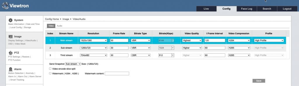 IP camera streaming setup