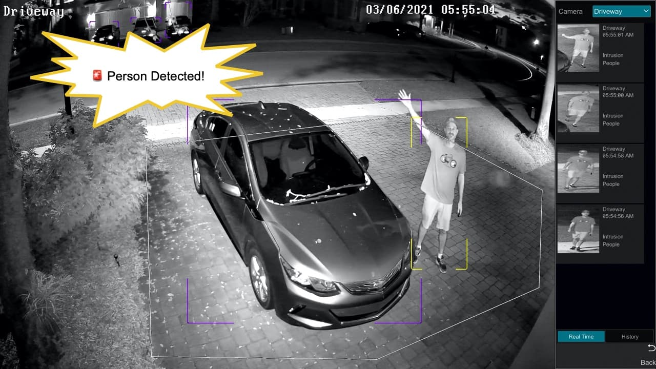 IP Security Camera AI Person Detection