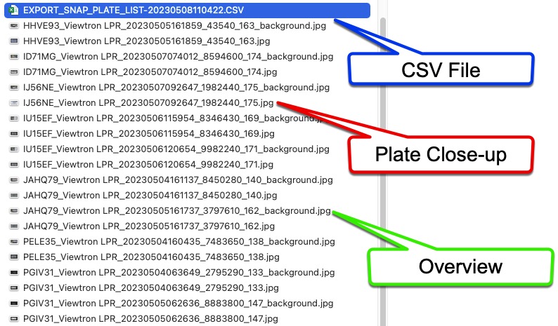 LPR Camera Database Export