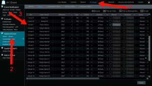 NVR Alarm Sensor Settings