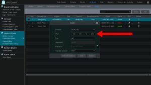 IP Camera NVR relay configuration