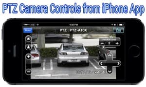PTZ Camera Controls from iPhone App