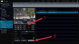 PTZ camera preset position
