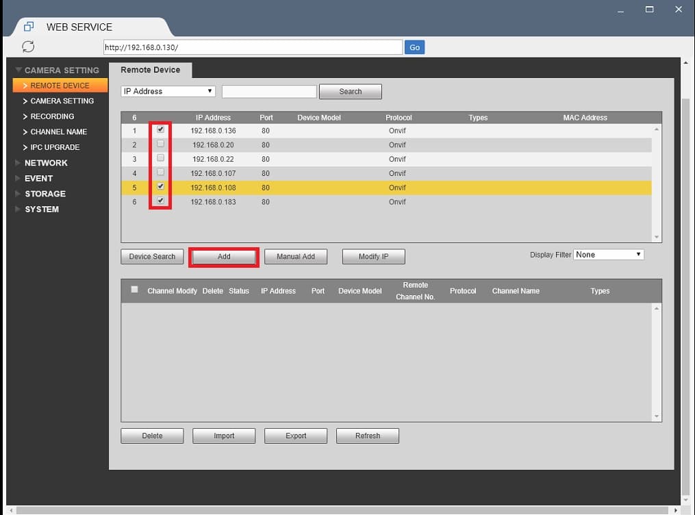 lorex onvif settings