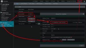 The Model and Firmware of your Viewtron NVR/DVR can be found here.