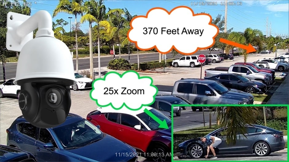auto-tracking PTZ with AI car detection software