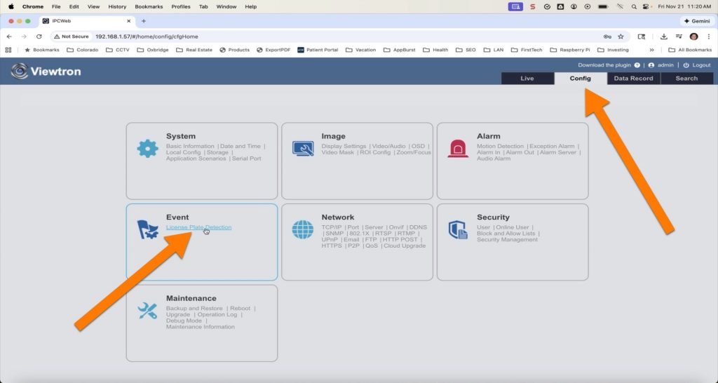 configure LPR Camera
