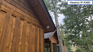 dome security camera installation under roof eave