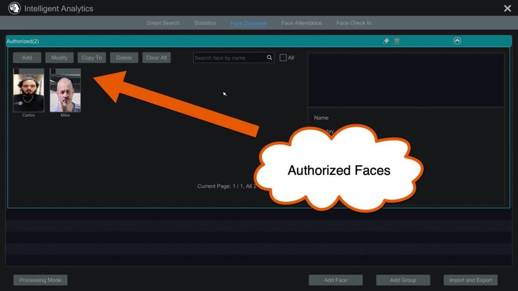 face recognition software database