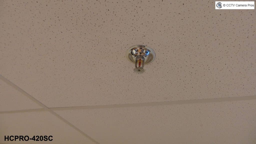 hidden fire sprinkler security camera