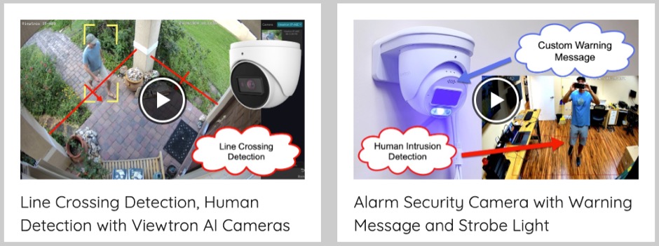 human detection AI Camera video demos