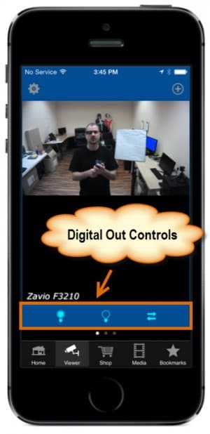 iPhone app digital output controls