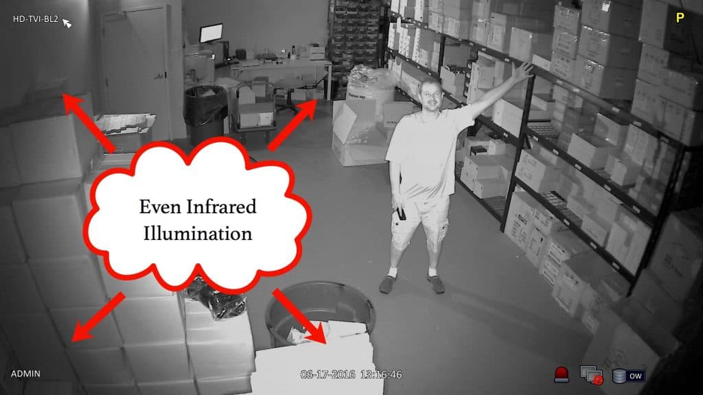 infrared security camera with smart IR