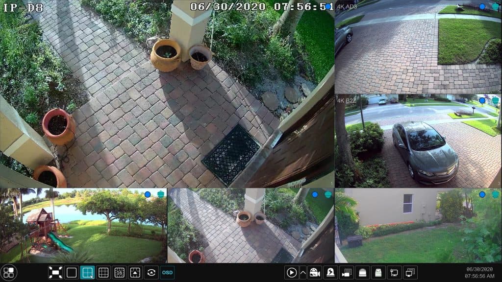 multiple security camera display