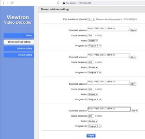 one IP decoder with multiple video encoders