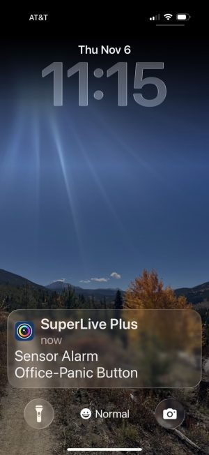 panic button app push notification