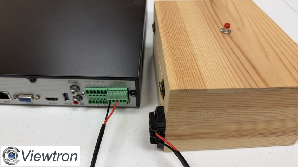 panic button wired to DVR