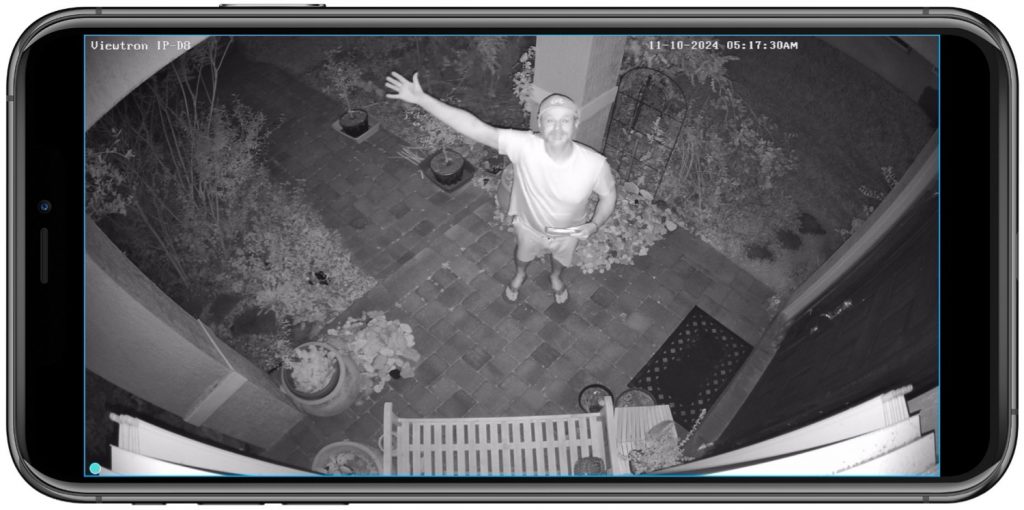 security camera with IR night vision remote view from mobile app