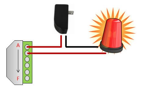 CCTV camera alarm relay output