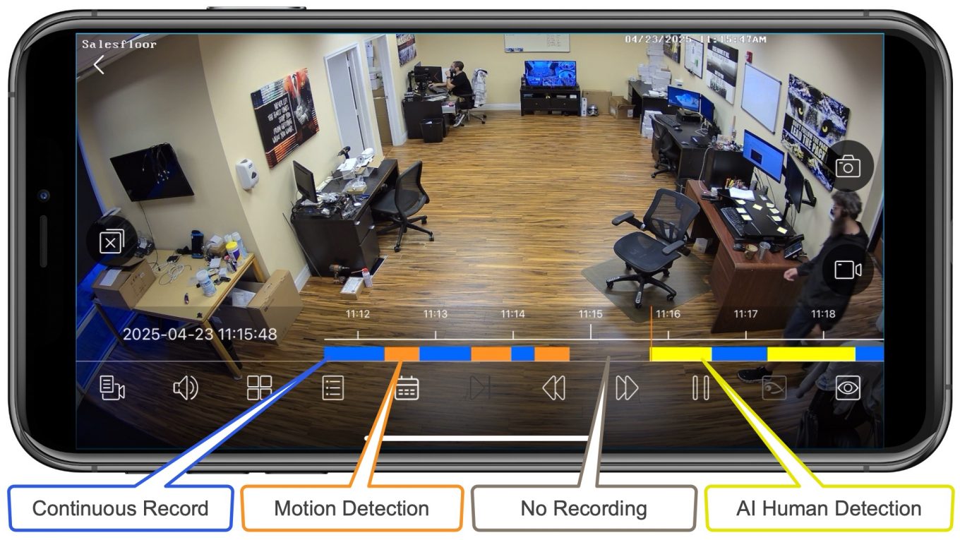 Viewtron Security Camera App: DVR Recorded Video Playback