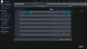 security camera custom alarm schedule