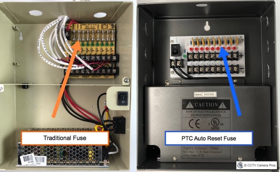 cctv power supply wiring