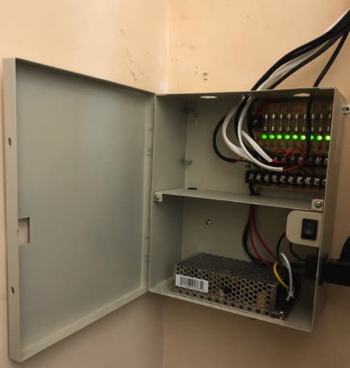 security camera power supply box