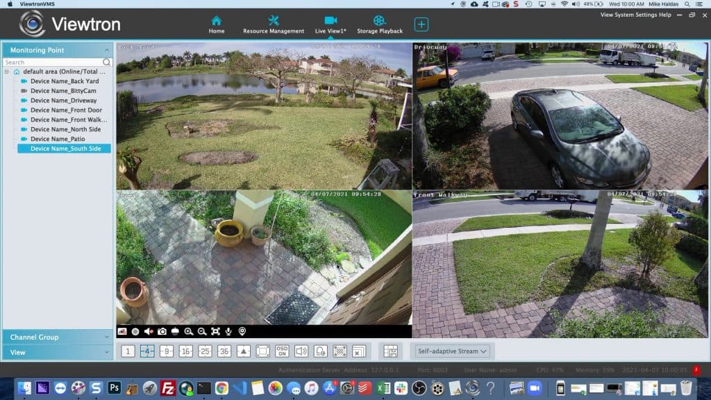 security camera software 4ch view